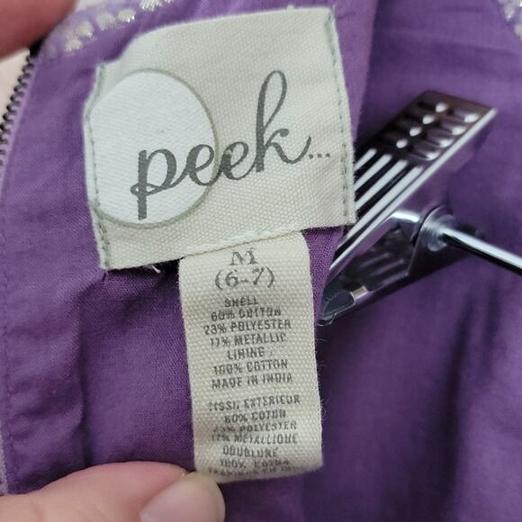 Peek short sleeve purple top M/6-7 - Picture 3 of 4
